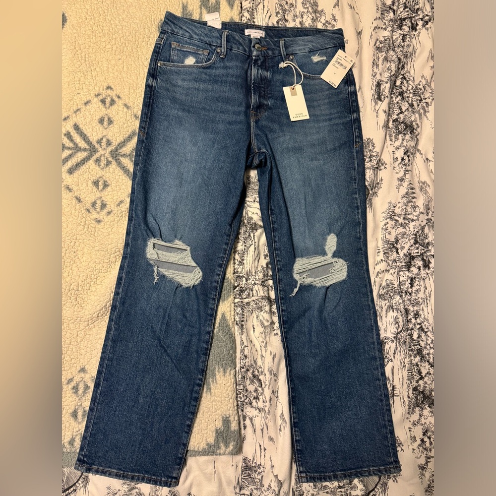 Good American Good Legs Straight Jeans- NWT!